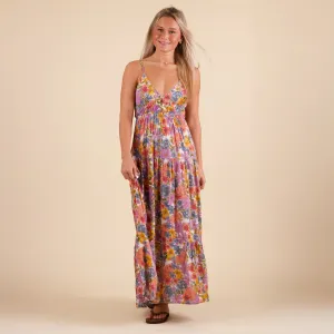 Floral Princess Cut Maxi Dress