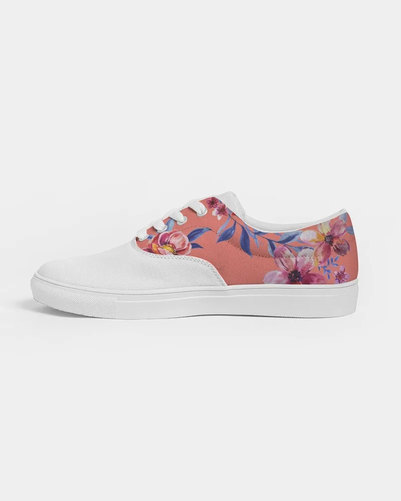 Forbidden Floral  Women's Lace Up Canvas Shoe