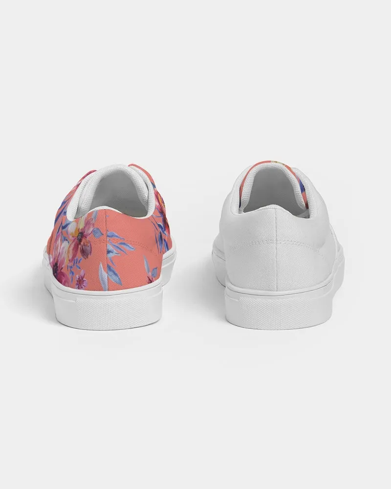 Forbidden Floral  Women's Lace Up Canvas Shoe