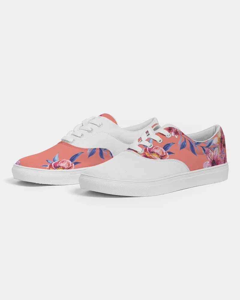 Forbidden Floral  Women's Lace Up Canvas Shoe