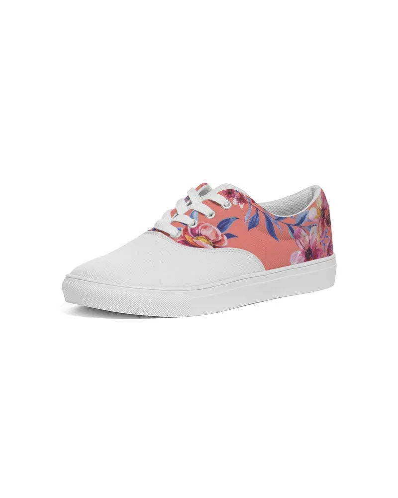 Forbidden Floral  Women's Lace Up Canvas Shoe