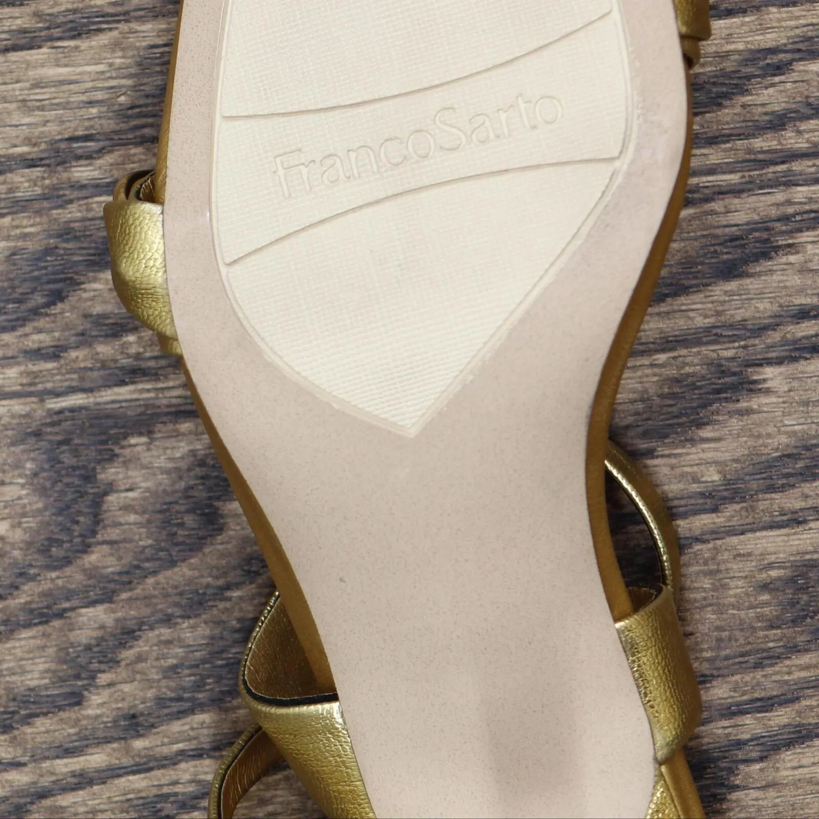 Franco Sarto Womens Belle Heels Sandals Shoes E5886S2 Gold Yellow 6M