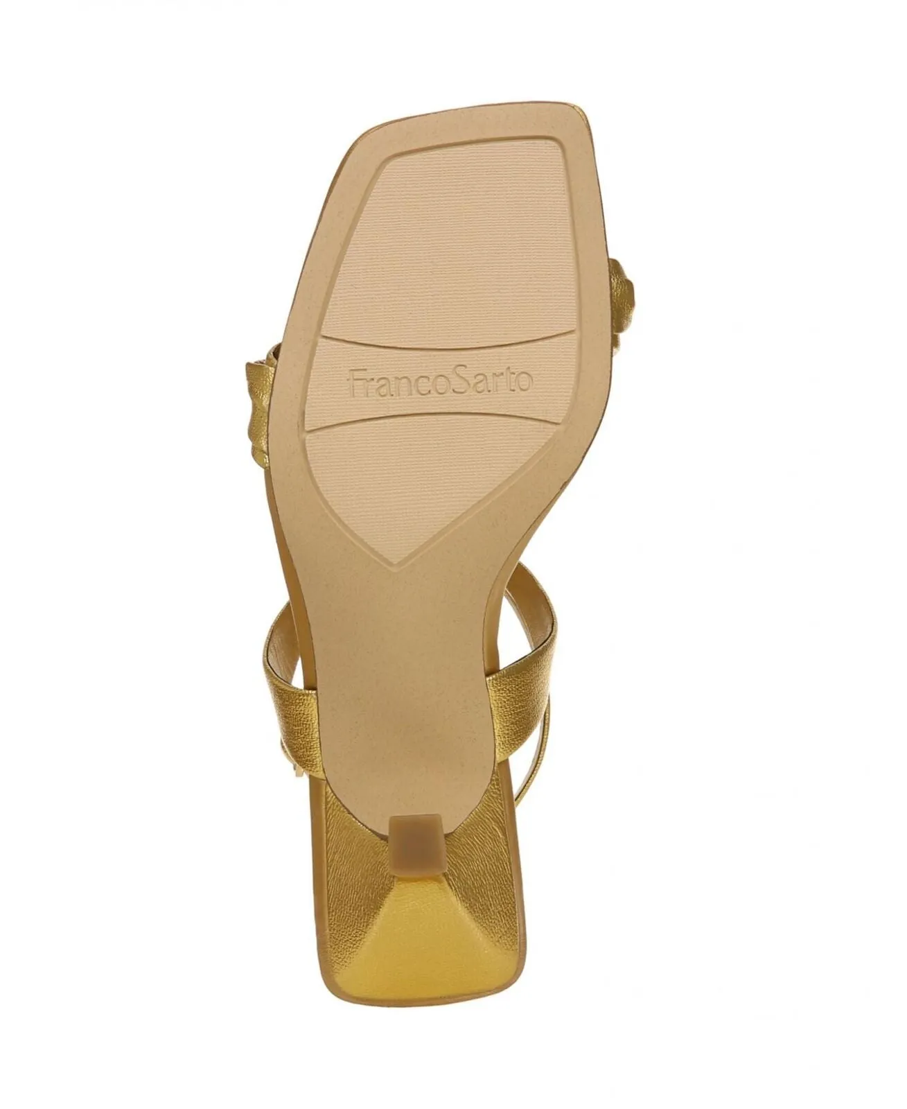 Franco Sarto Womens Belle Heels Sandals Shoes E5886S2 Gold Yellow 6M