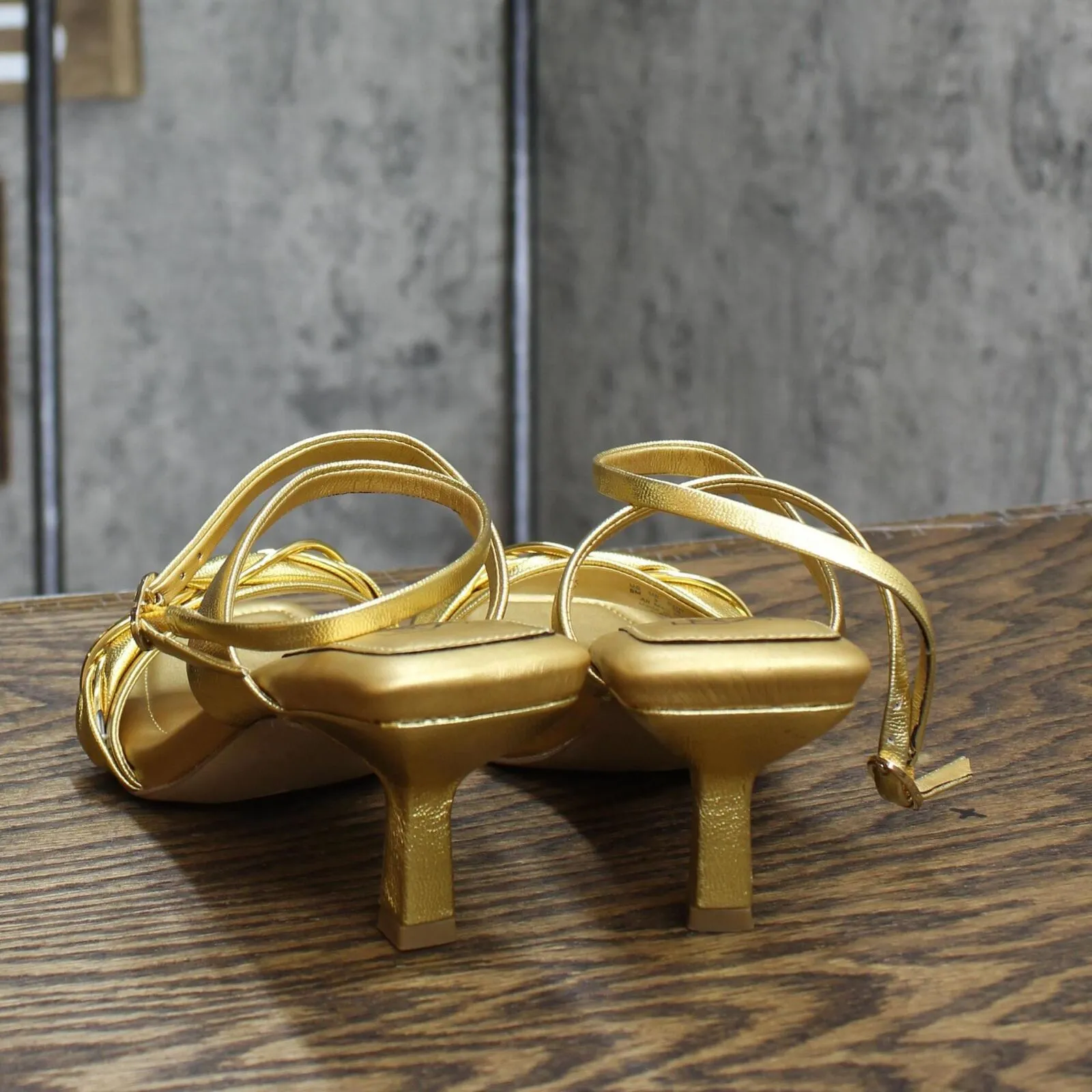 Franco Sarto Womens Belle Heels Sandals Shoes E5886S2 Gold Yellow 6M