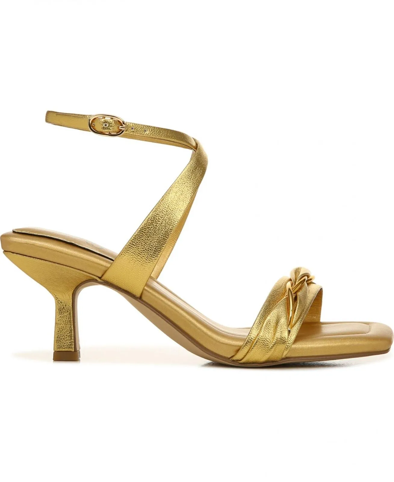 Franco Sarto Womens Belle Heels Sandals Shoes E5886S2 Gold Yellow 6M