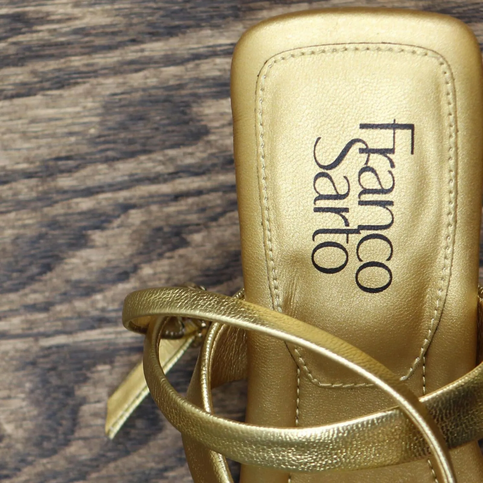 Franco Sarto Womens Belle Heels Sandals Shoes E5886S2 Gold Yellow 6M