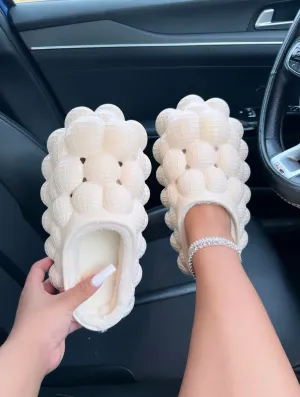 fur bubble shoes