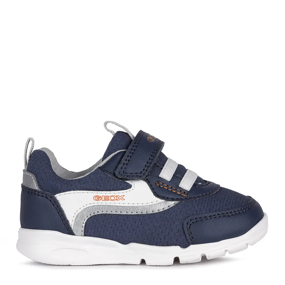 Geox B RUNNER B. B - MESH GEOBUCK NAVY/ORANGE