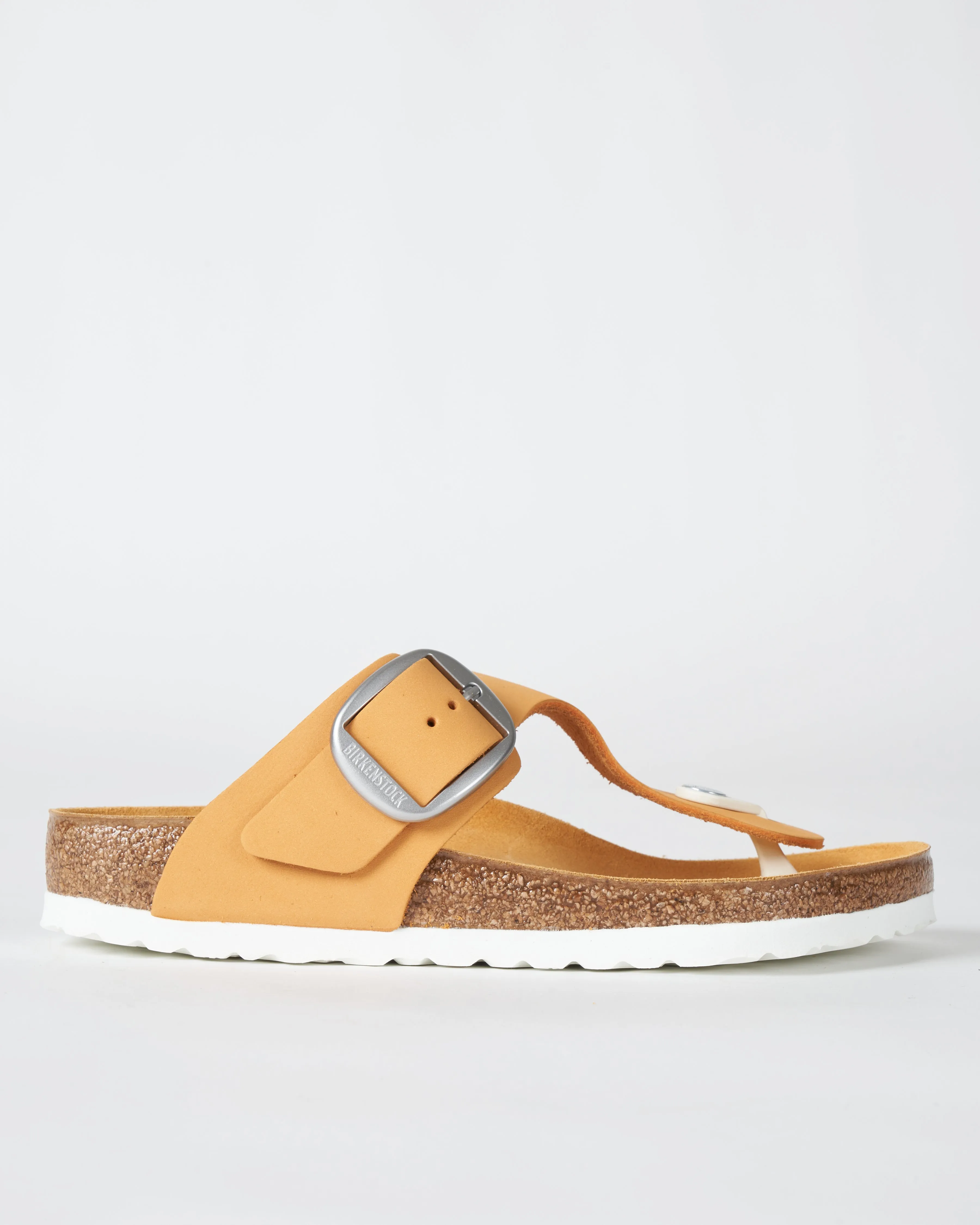 gizeh big buckle sandal - nubuck apricot