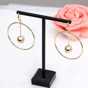 Gold Dangle Earrings Silver Hoop Earrings