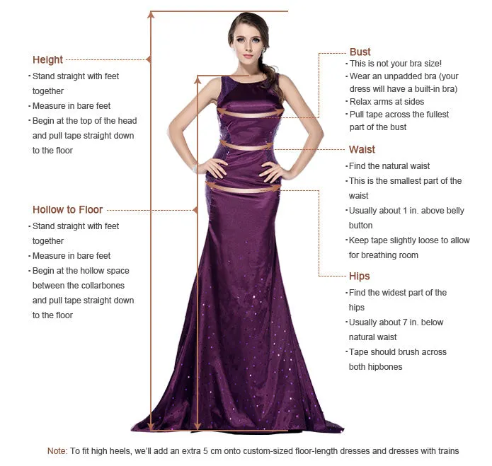 Gorgeous Two Piece Beaded Navy Blue Satin Long Prom Dress