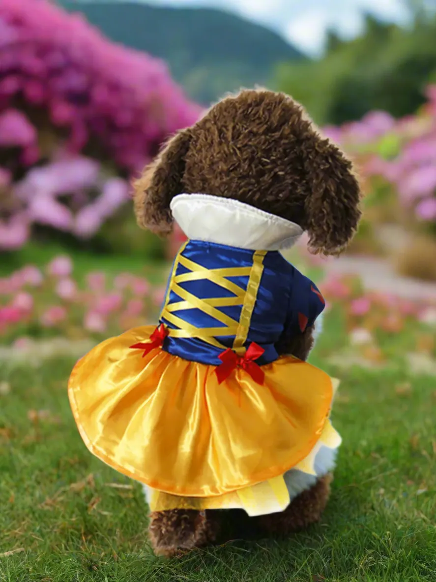 Halloween Princess Dog Costume - Snow White Edition