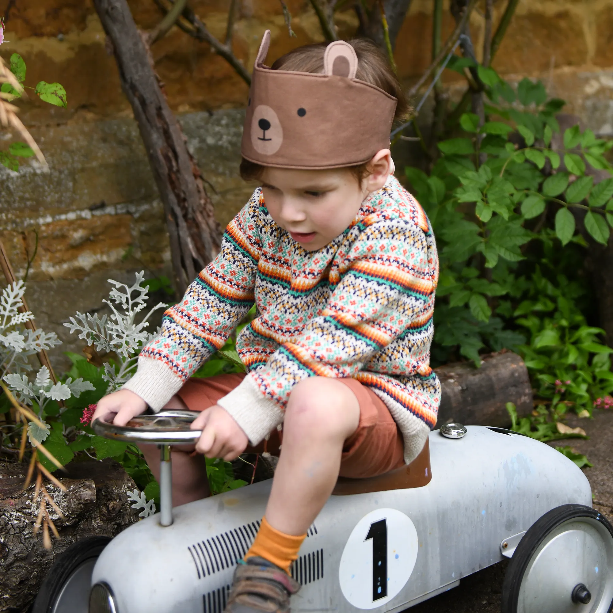 Handmade Bear Dress Up Fabric Crown