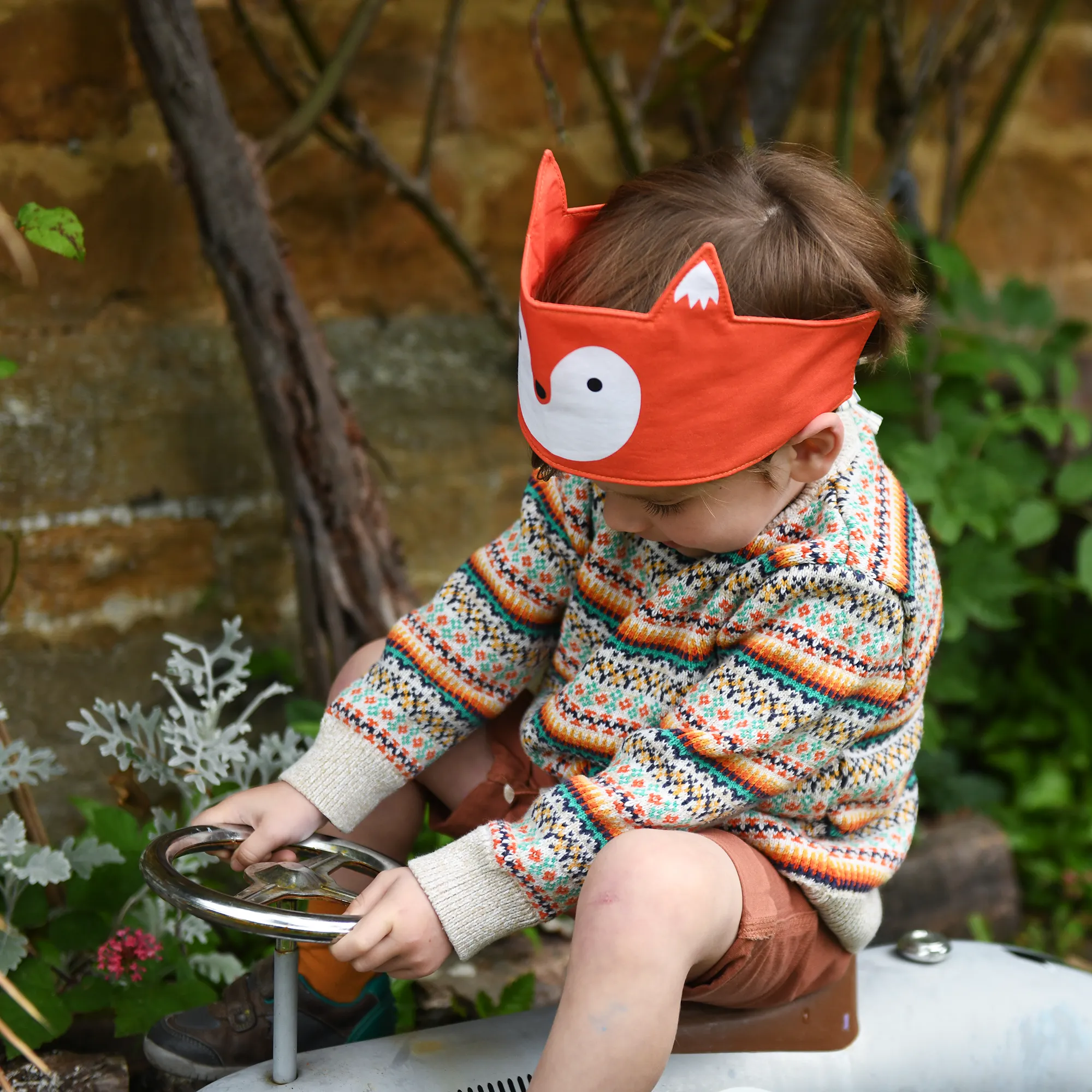 Handmade Fox Dress Up Fabric Crown