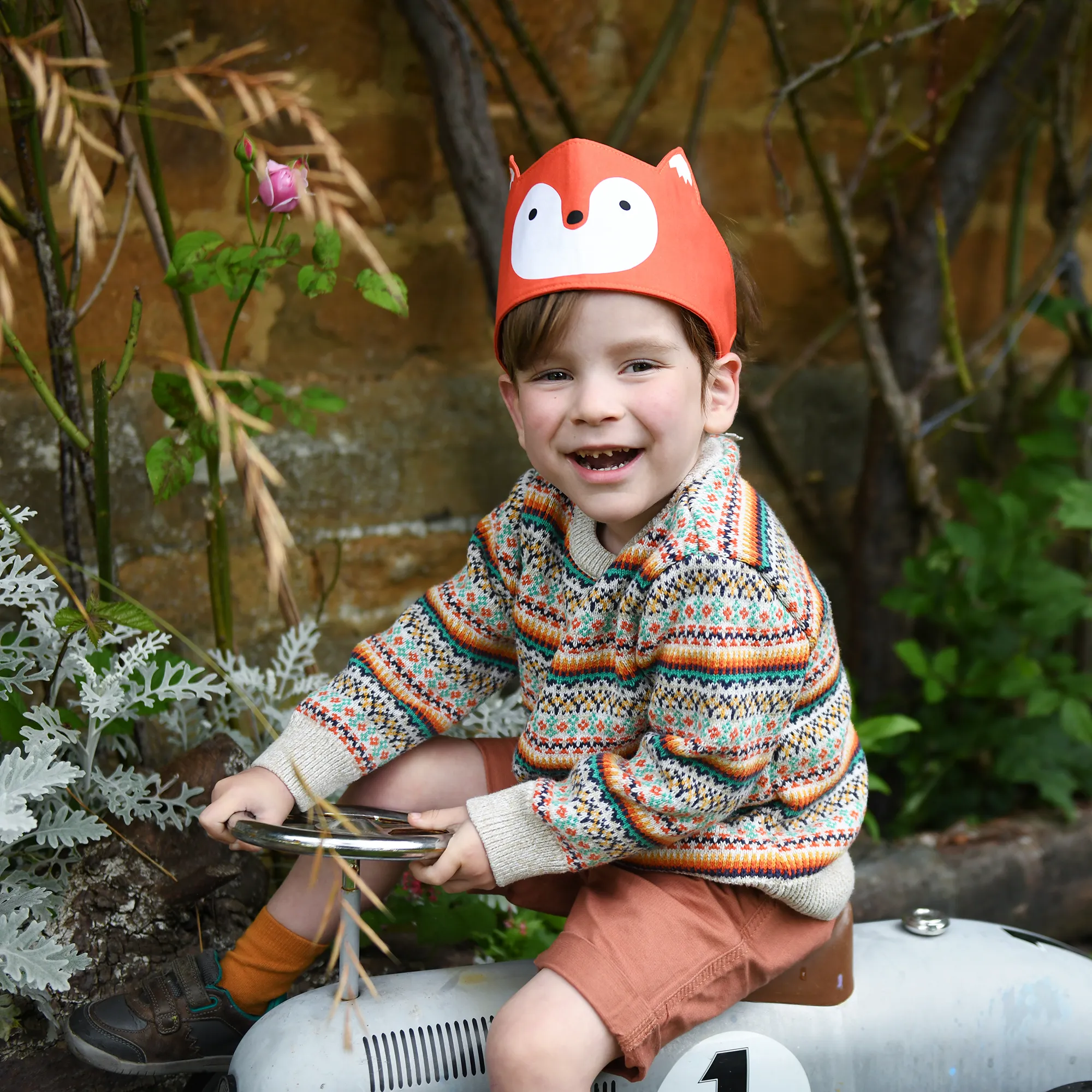 Handmade Fox Dress Up Fabric Crown