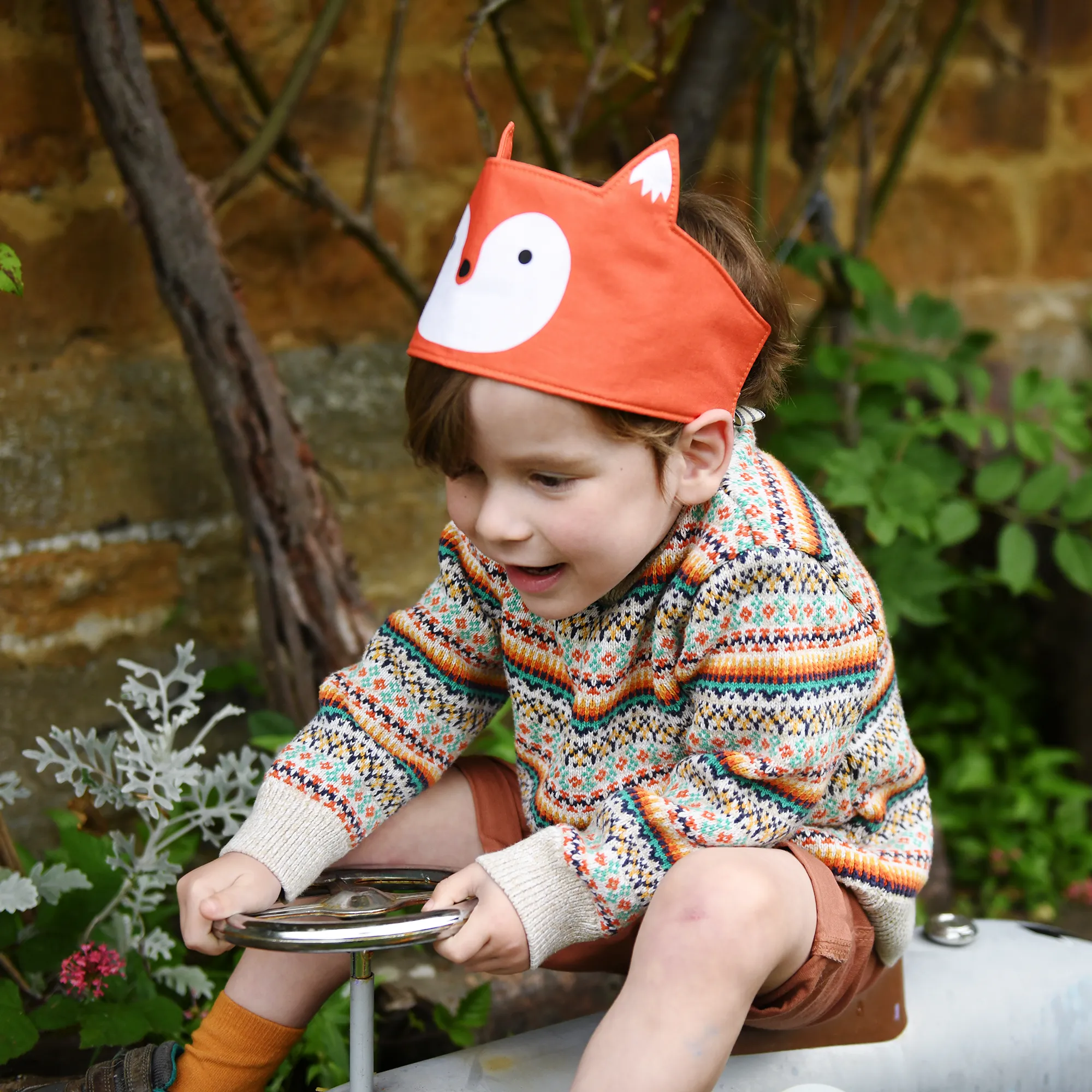 Handmade Fox Dress Up Fabric Crown