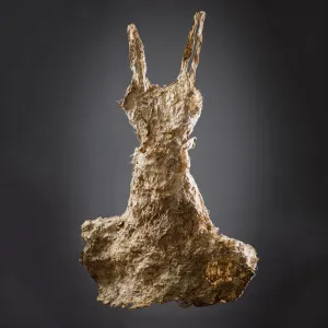 Handmade Paper Natural Fibers Dress Sculpture ~ Abaca Dress