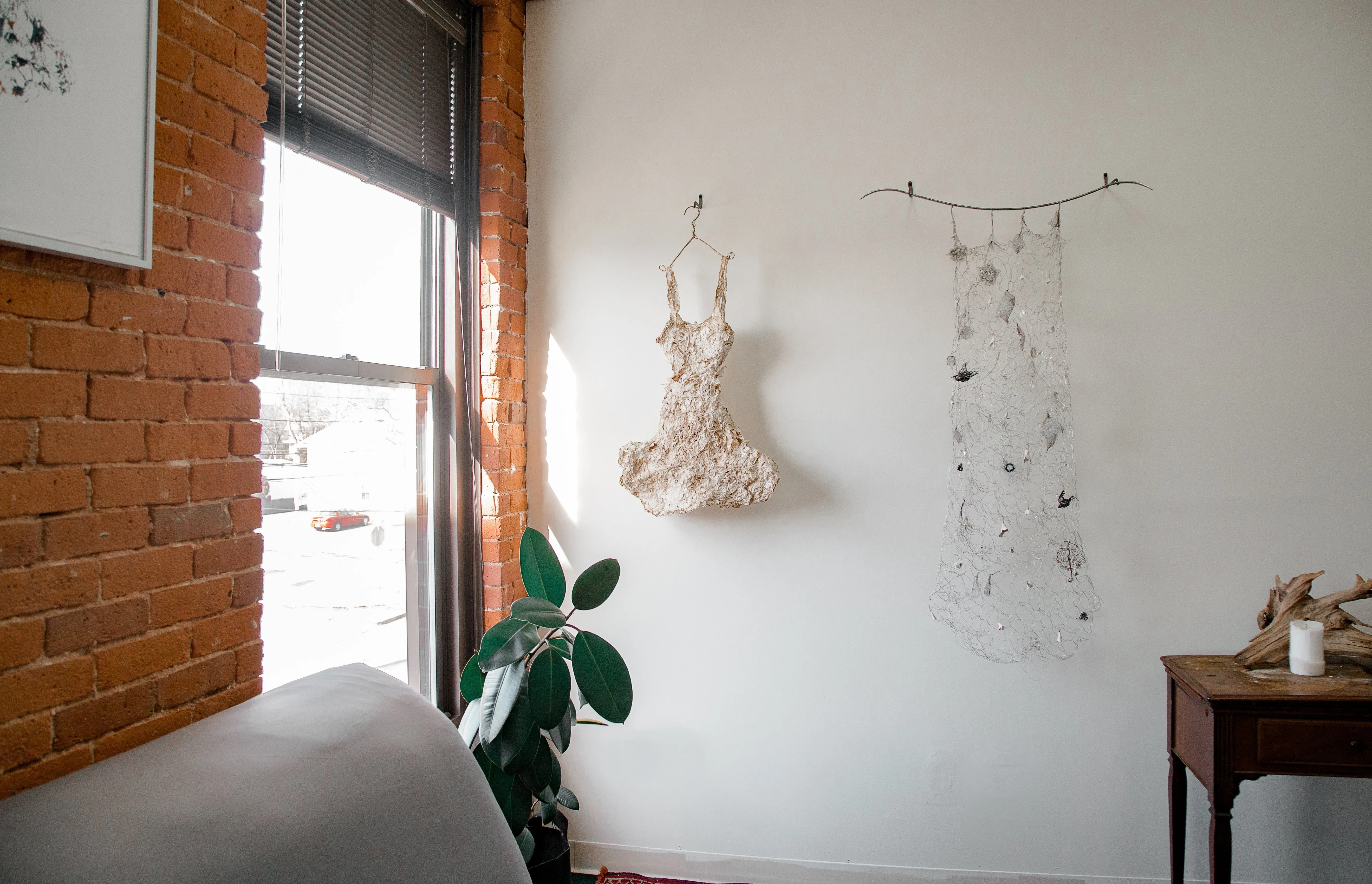 Handmade Paper Natural Fibers Dress Sculpture ~ Abaca Dress