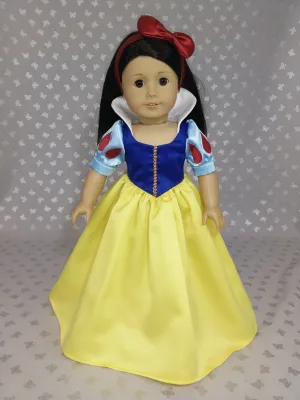 Handmade Princess Snow White Dress outfit for American Girl Doll
