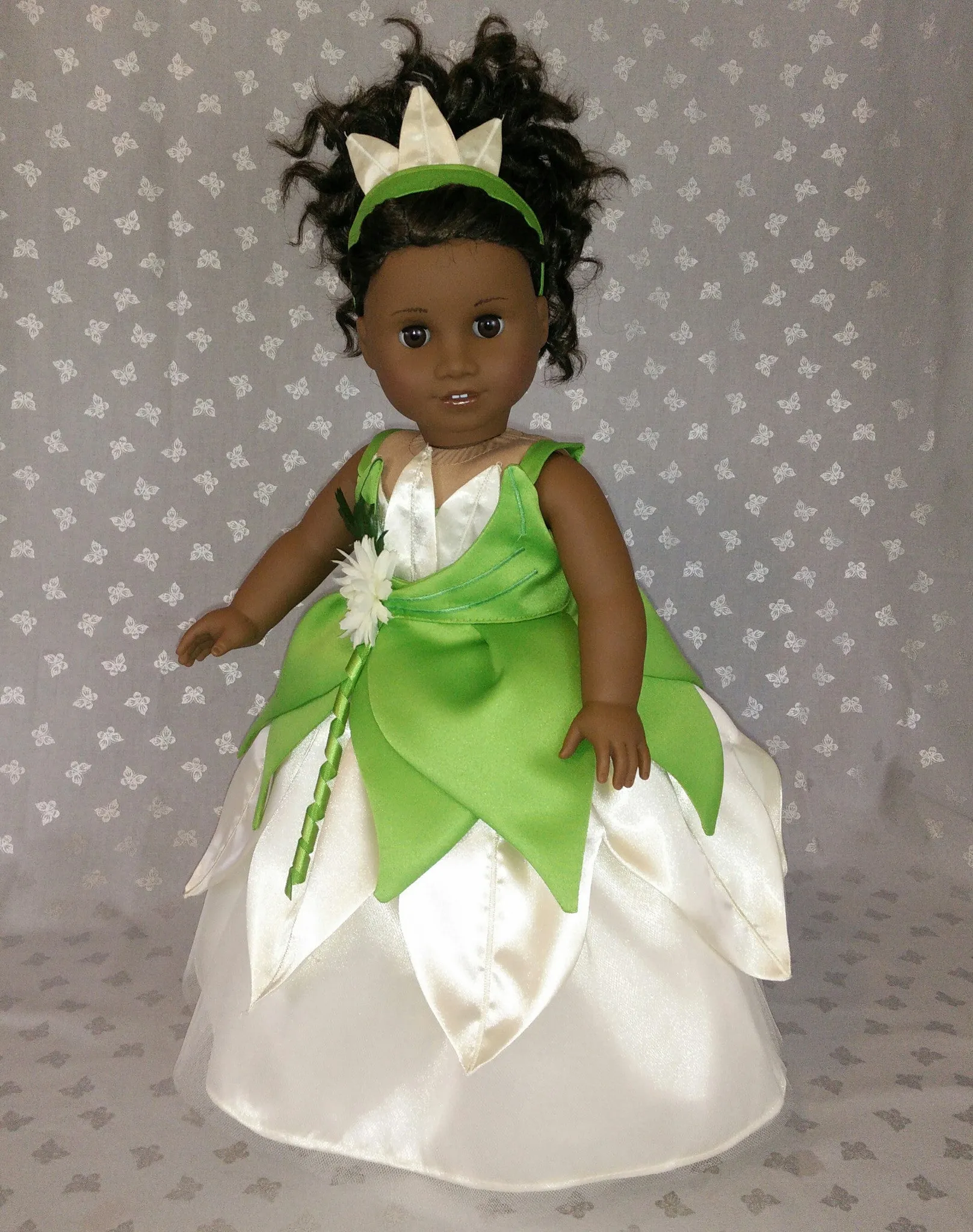 Handmade Princess Tiana (The Princess and the frog) outfit for American Girl Doll
