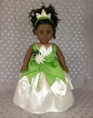 Handmade Princess Tiana (The Princess and the frog) outfit for American Girl Doll