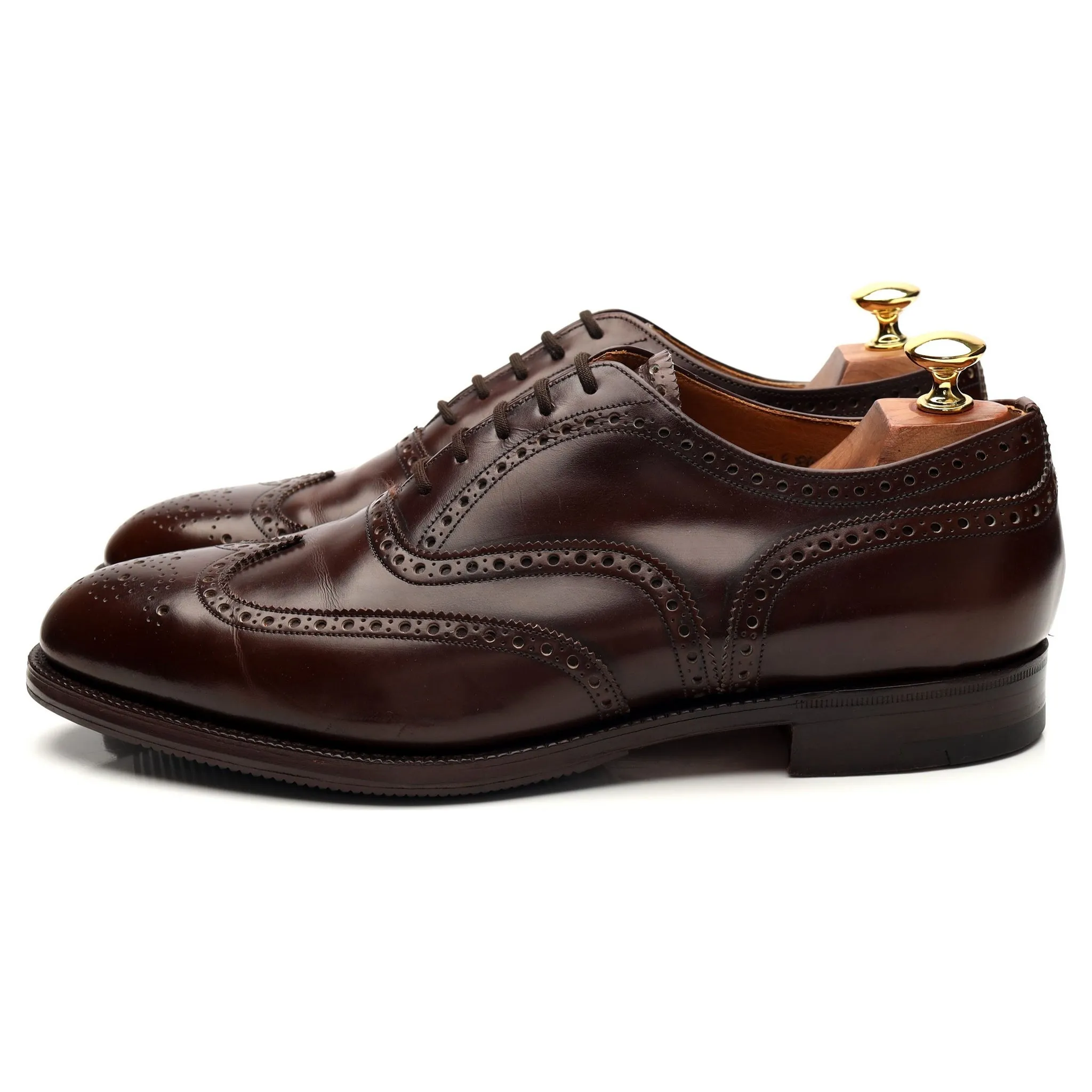 'Hickstead' Dark Brown Leather Oxford Brogues UK 9 F