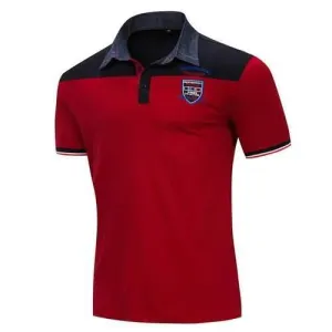 Hit color Embroidery Logo Business Casual Golf Shirt