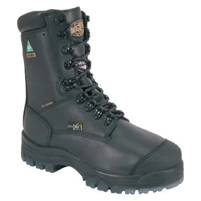 Honeywell 45 Series Leather 8 in Thermal Lace-Up Composite Toe Boots, Size 9.5, Black, 45680C-BLK-095