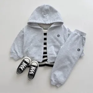 Hooded Casual Track Suit- Gray, Hat and shoes not included