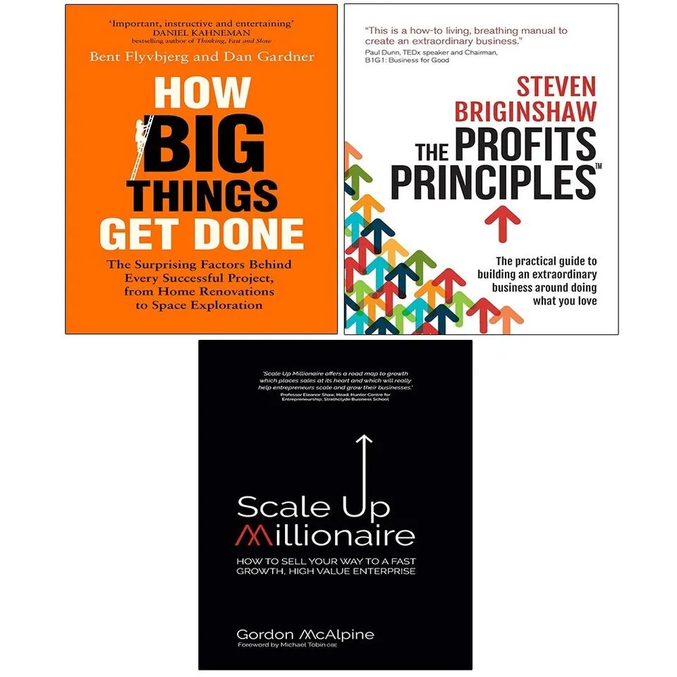 How Big Things Get Done, Profits Principles,Scale Up Millionaire 3 Books Set