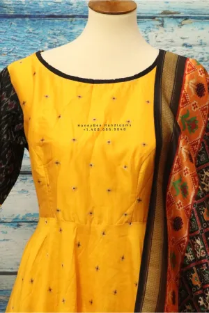 Indian ikkat dress,Indian Designer Long Frock,Indian Dress for women,Indian Stitched Dress for Women,Latest Indian Partywear Dress Duppatta