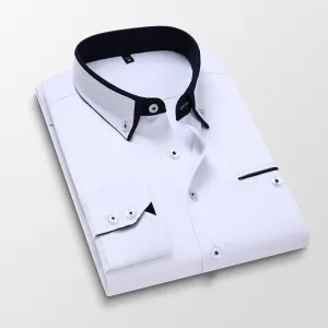INSTOCK- business long-sleeved Korean style plaid casual slim fit