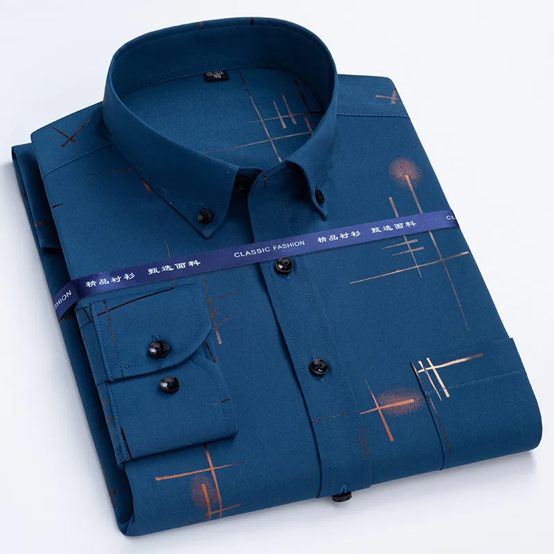 INSTOCK- Long-sleeved business casual breathable men's shirt