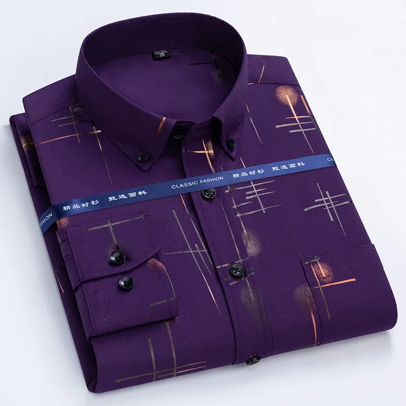 INSTOCK- Long-sleeved business casual breathable men's shirt
