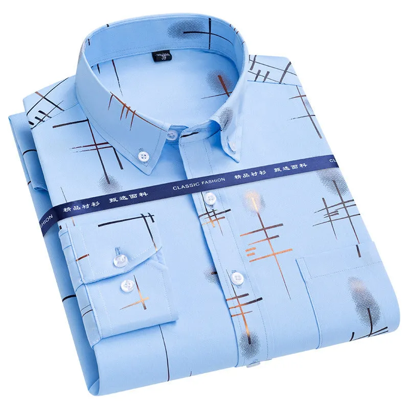 INSTOCK- Long-sleeved business casual breathable men's shirt