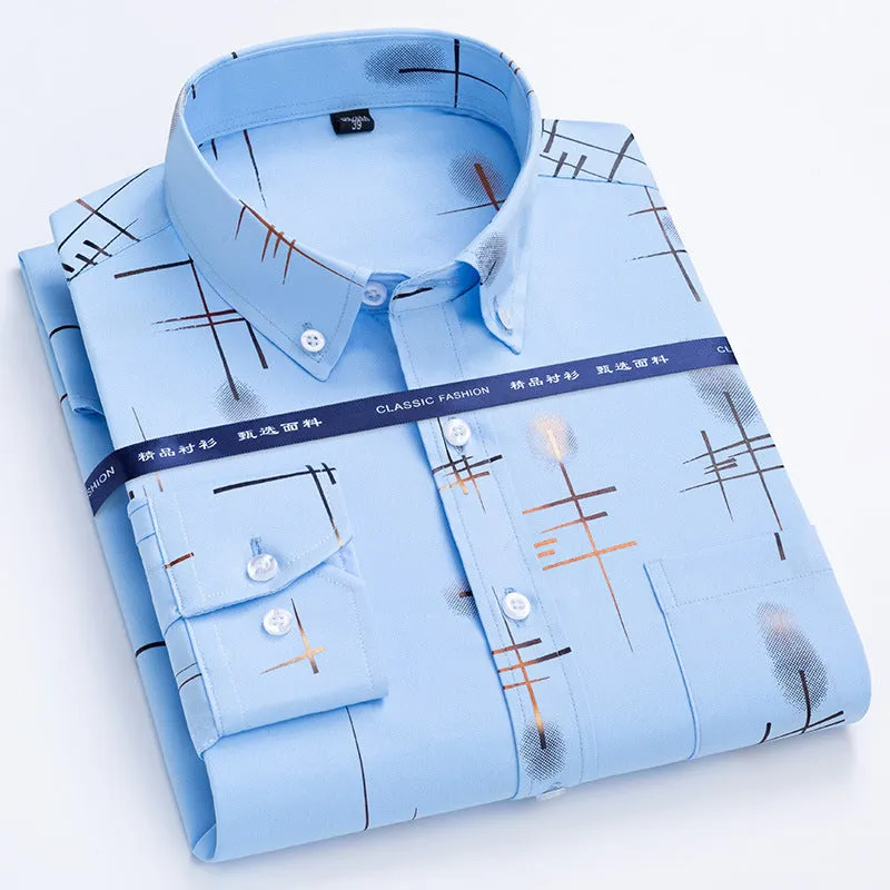 INSTOCK- Long-sleeved business casual breathable men's shirt