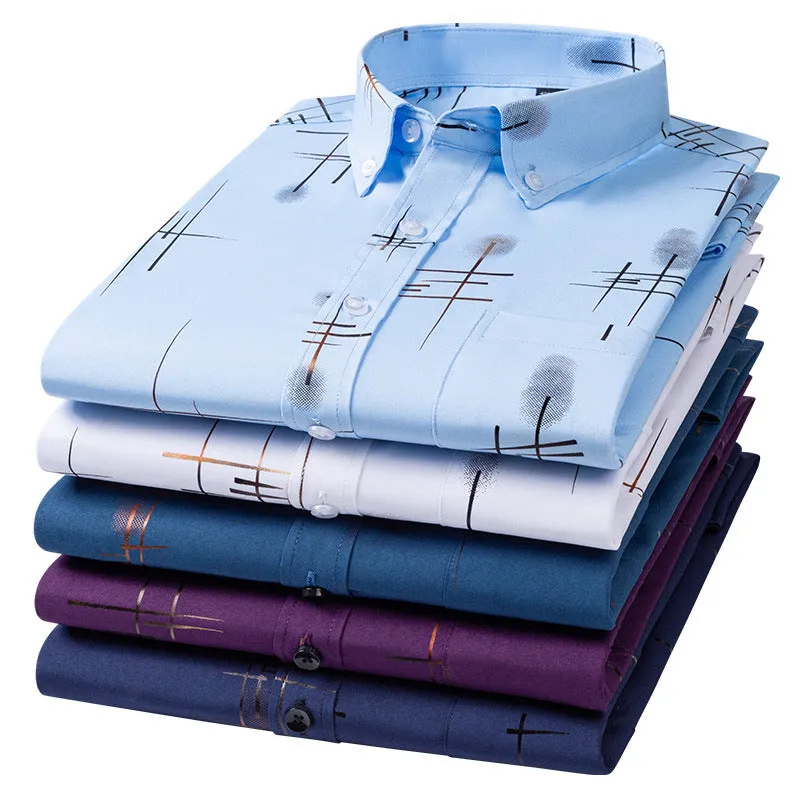INSTOCK- Long-sleeved business casual breathable men's shirt