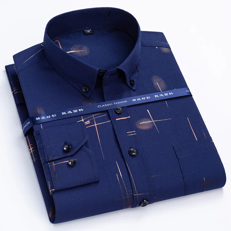 INSTOCK- Long-sleeved business casual breathable men's shirt