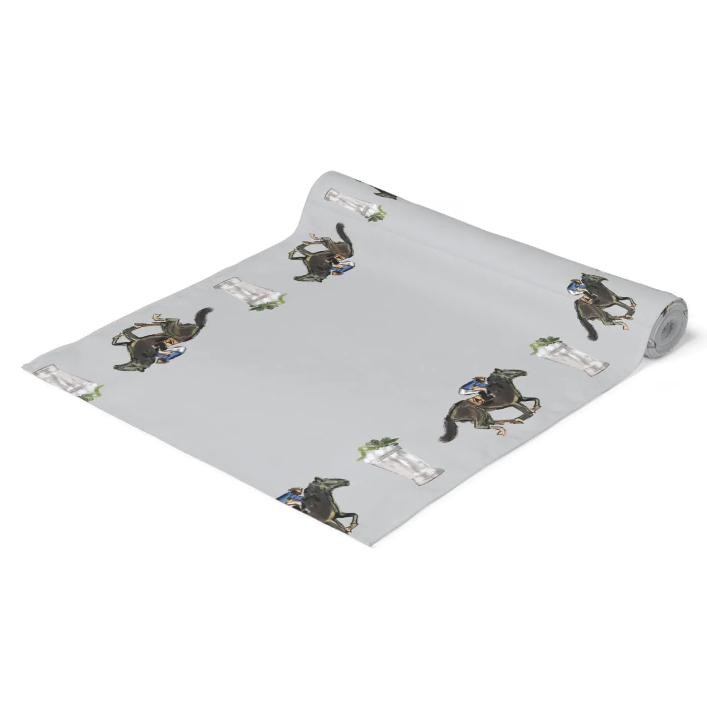 Jockeys & Juleps Paper Table Runner - Grey