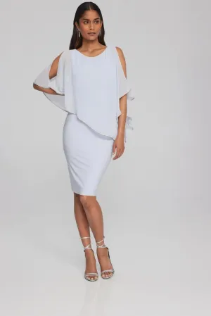 Joseph Ribkoff Layered Dress With Cape Overlay