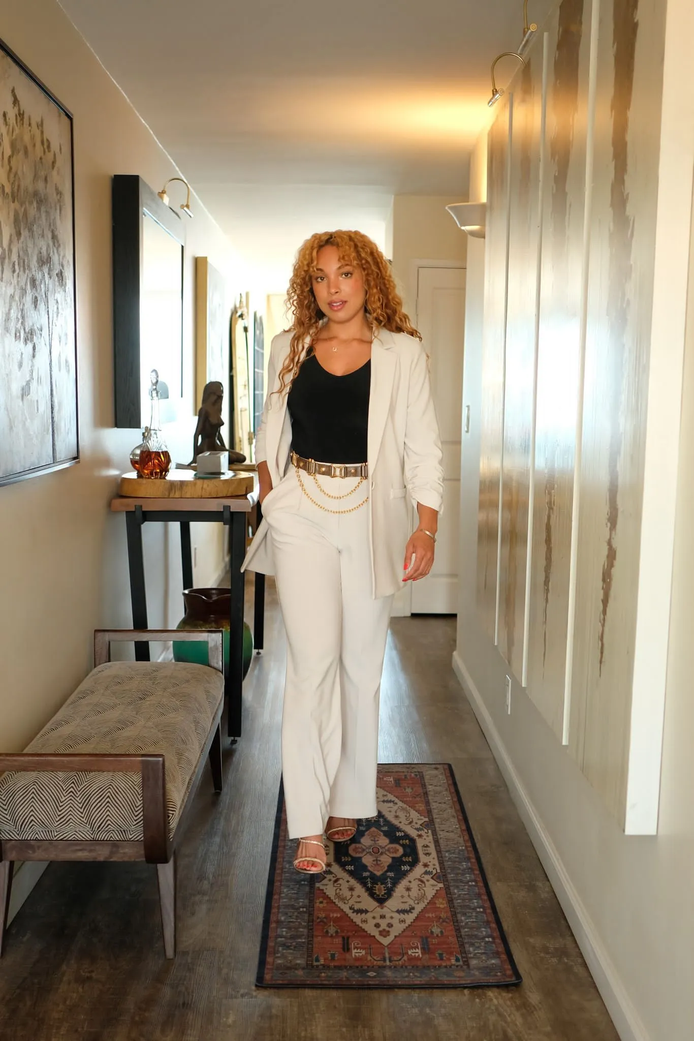 Joseph Ribkoff Silky Knit Blazer with Shirred Sleeves