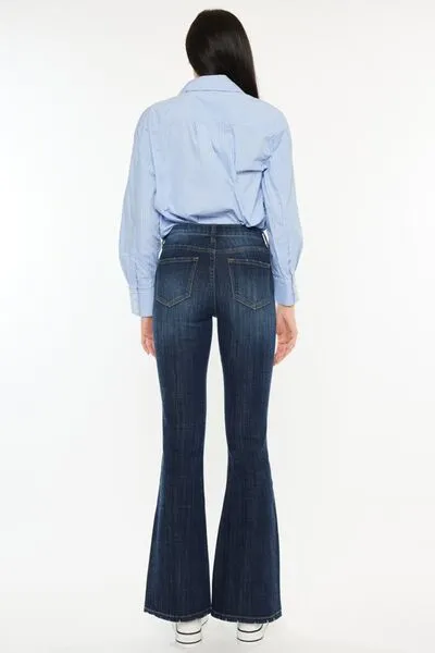 Kancan Full Size Mid Rise Flare Jeans