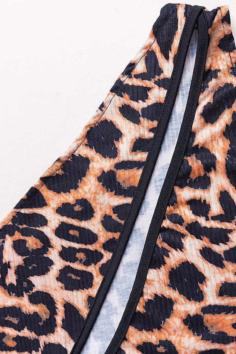 La Capitana Animal Print Midi Dress