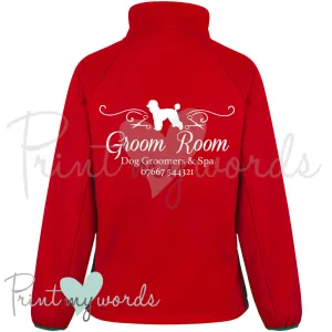 Ladies Personalised Softshell Jacket - Grooming Business