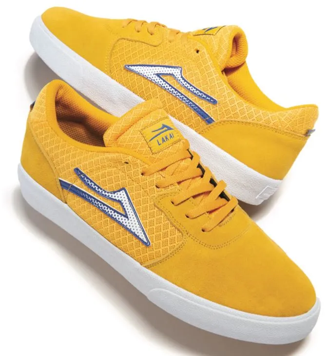 Lakai Cardiff Skate Shoes - Gold / Blue