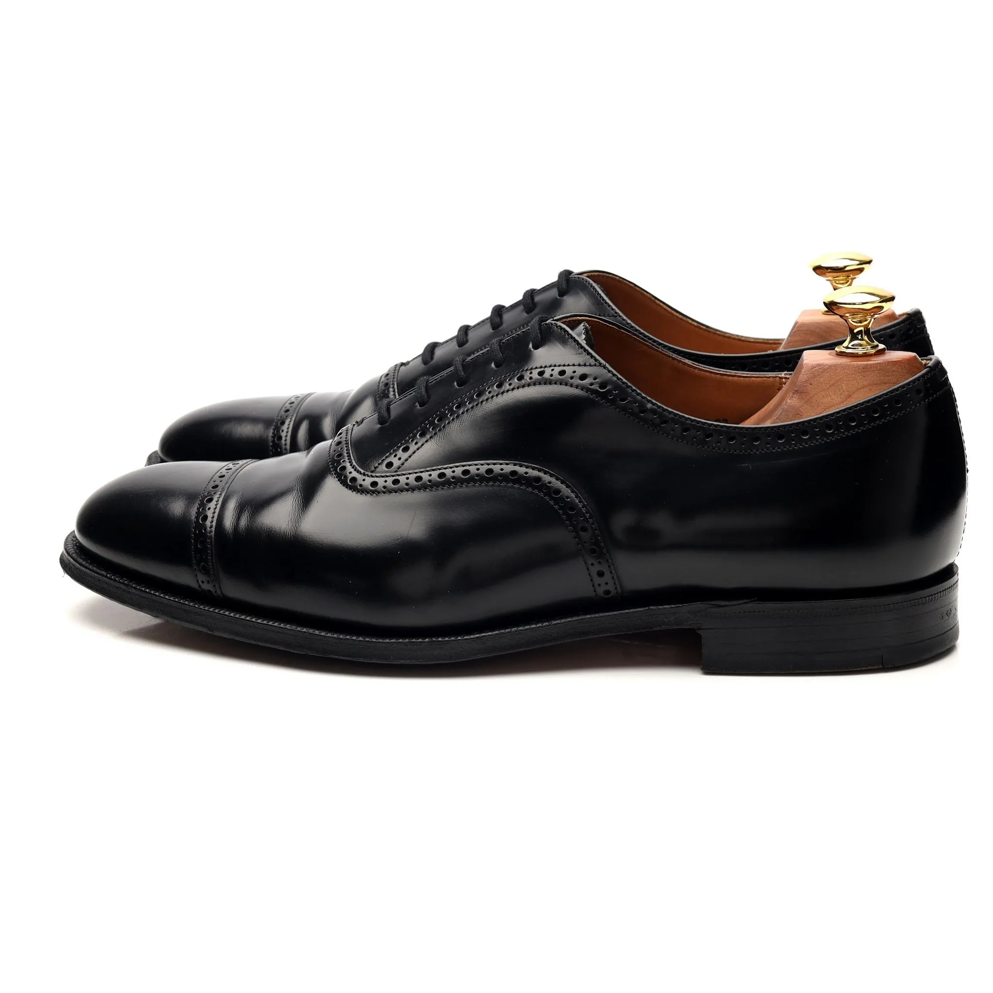 'Legate' Black Leather Oxford Brogue UK 9 G