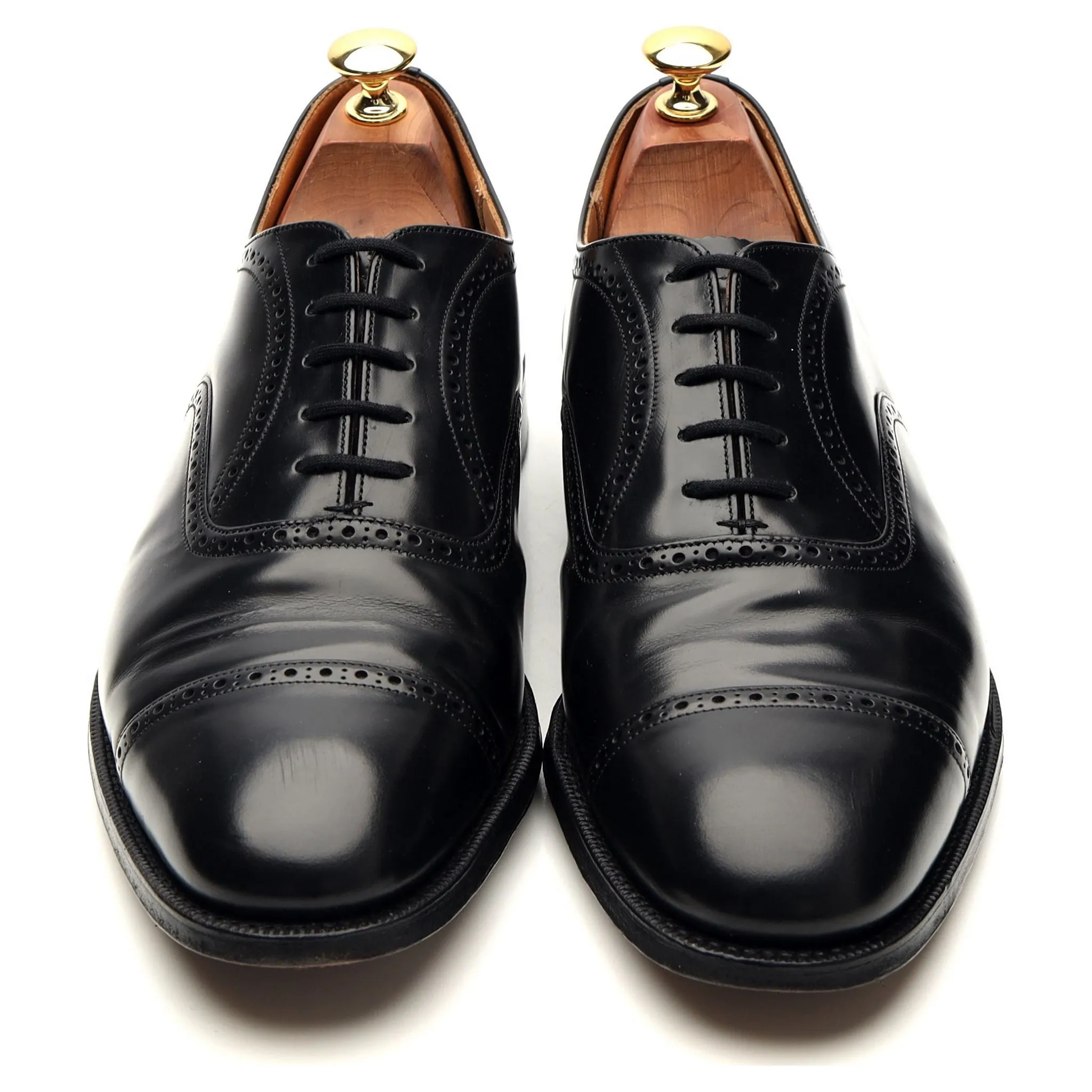 'Legate' Black Leather Oxford Brogue UK 9 G