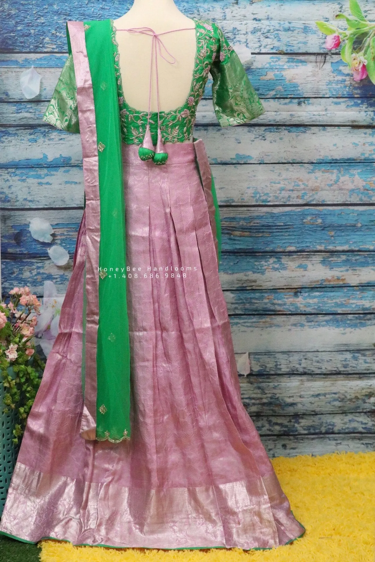Lehenga langavoni | kanchi silk lehenga | teens half saree | Indian kanchipattu lehenga | teens lehenga voni duppatta kancheepuram |Handloom