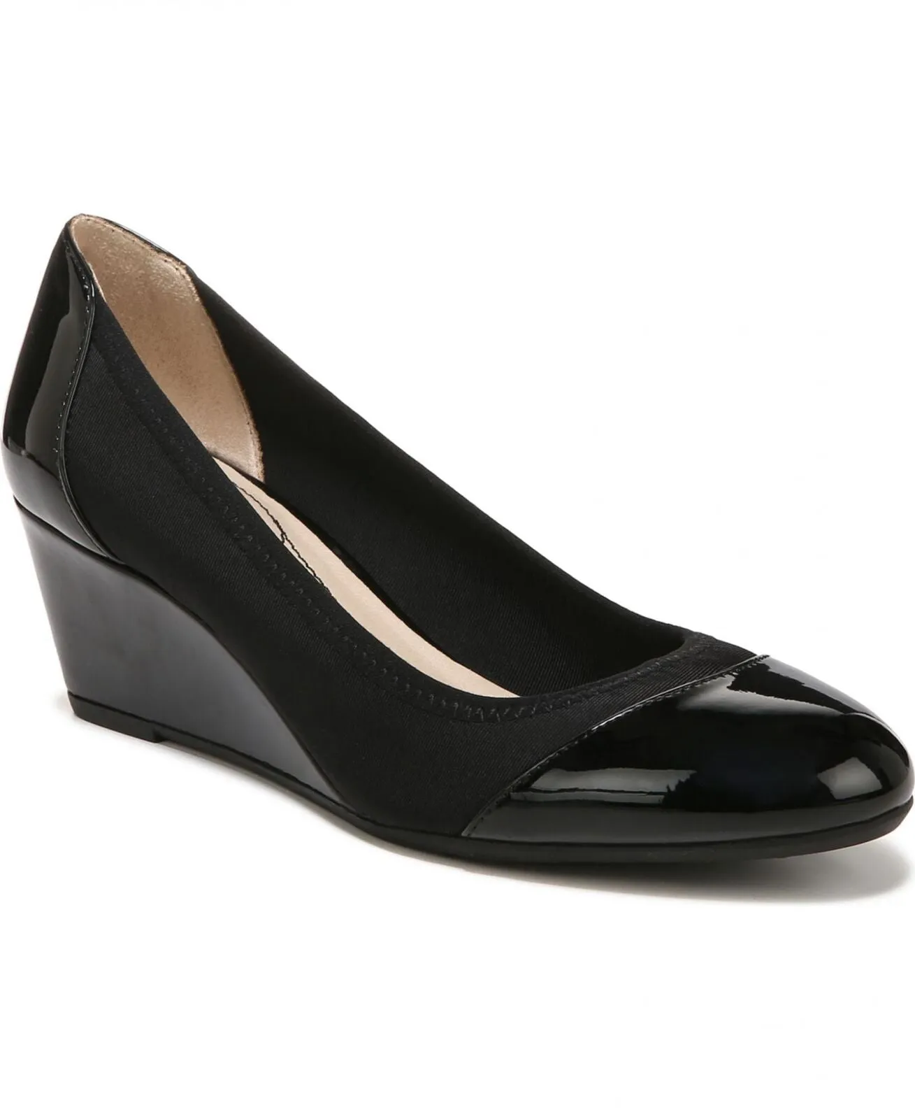 Lifestride Women's Juliana Stretch Wedge Pump Shoes F2858M1 Black 8M