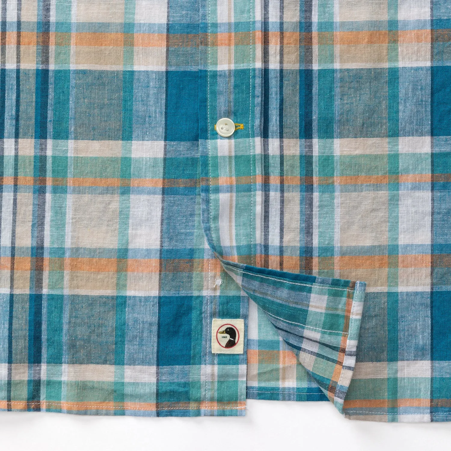 Linen Cotton Sport Shirt - Greenfield Plaid
